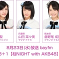 8月23日(水)放送「みゃおのON8＋1【柱NIGHT with AKB48】」に谷川聖、山田菜々美、倉野尾成美が出演！